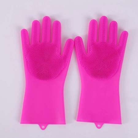 China Manufacturers Cleaning Tools Wash Brush Silicone Gloves Silicone Dishwashing Gloves