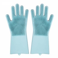 Silicone magic Glove Kitchen Cleaning Dish Washing Brush Scrubber cleaning gloves