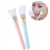 Custom logo cosmetic makeup brush diy mask tool soft silicone face mask brush D0888